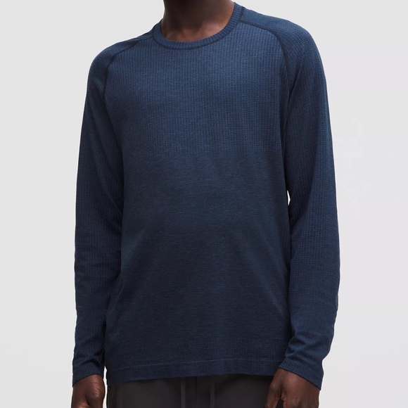 lululemon athletica Other - Lululemon Mens Metal Vent Mineral Blue True Navy Tech Long Sleeve Shirt